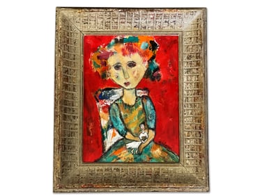 Harriet Wiseman. Oil/Board: Seated Figure