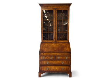 Georgian-style Two-Part Secretary Desk Bookcase