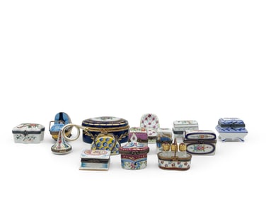 14 Limoges Porcelain Trinket Boxes