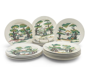 15 Lavenia Italian Art Deco Plates