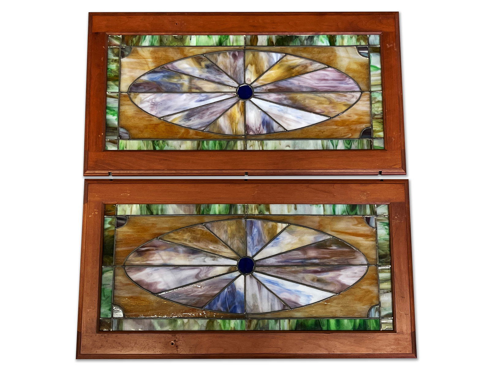 Two Stained Glass Window Panels (1 of 4)