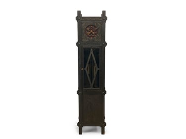 Arts & Crafts Oak Tall Case Clock