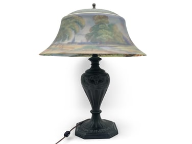 Pairpoint Reverse-Painted Table Lamp