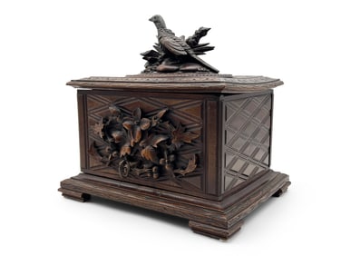 Black Forest Carved Cigar Humidor