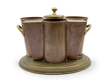 French Art Deco-style Copper Wine Cooler