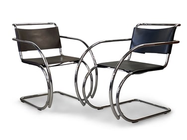 Pair of Attrib. Ludwig Mies Van Der Rohe MR 20 Chairs