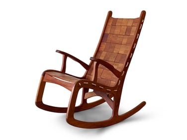 Jim Geier Studio Craft Vermont Folk Art Rocking Chair