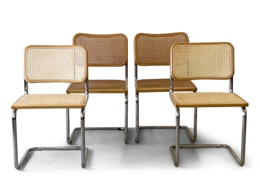 Four Marcel Breuer-style Cesca Chairs