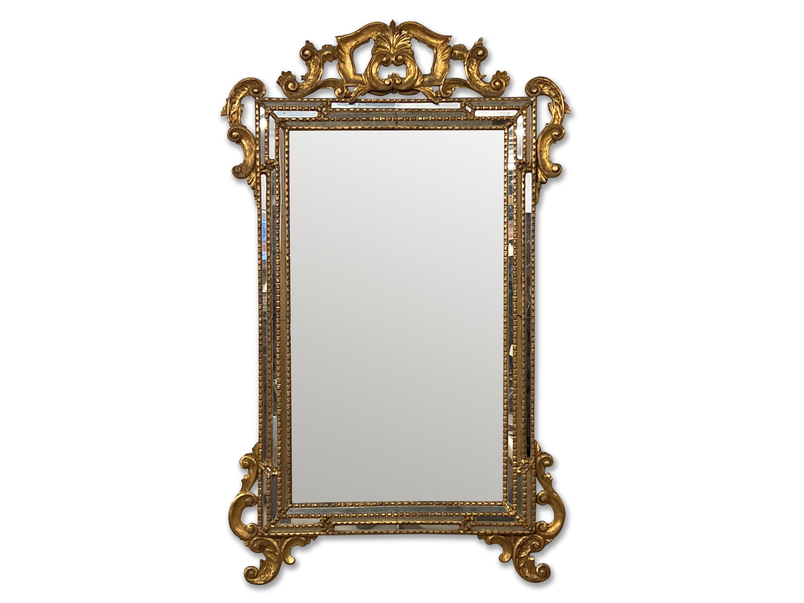 Decorator Gilt-Framed Wall Mirror (1 of 3)