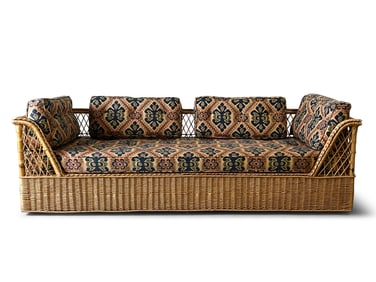 McGuire Wicker and Rattan Sofa