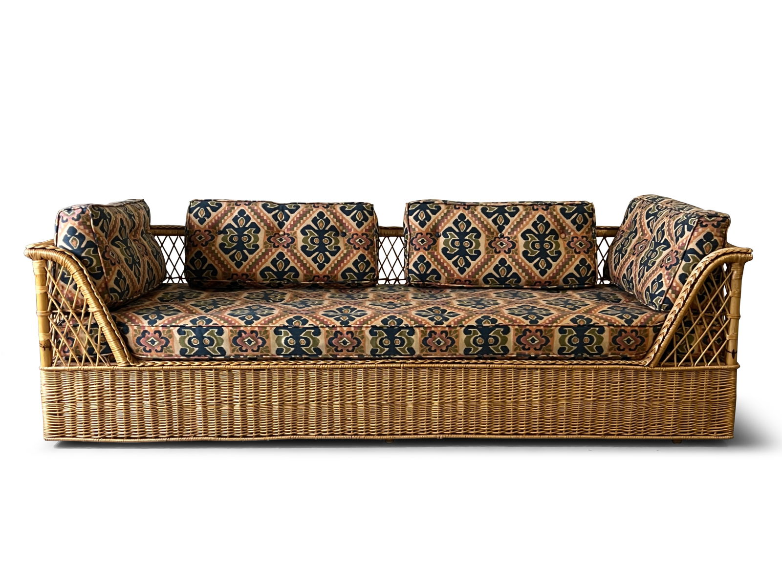 McGuire Wicker and Rattan Sofa (1 of 5)