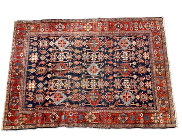 Persian Tribal Area Carpet, 8ft 7in x 6ft 2in