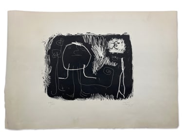 Joan Miro. Lithograph: Personnage dans le Soleil