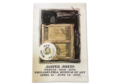 Jasper Johns. Signed PMA Exhibition Poster