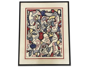 Jean Dubuffet. Lithograph: Samedi Tantôt