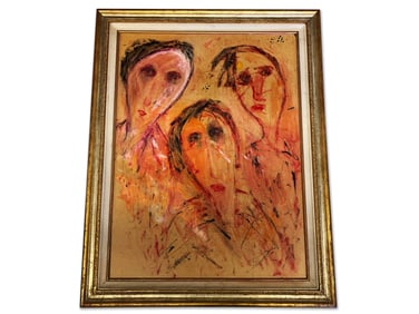 Harriet Wiseman. Oil/Panel: Three Faces