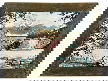 M.R. Waldspurger. Oil/Canvas: Cottage