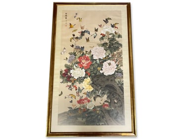 Japanese Gouache on Silk Scroll