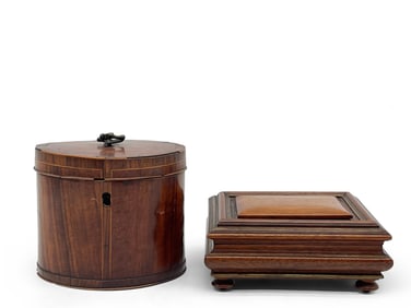 Two 19th C. Wooden Dresser Boxes