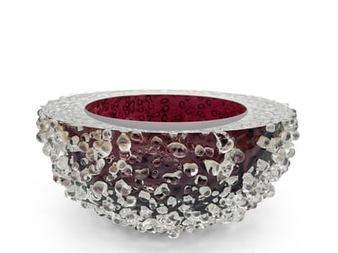 Vermeer Bubbled Art Glass Bowl