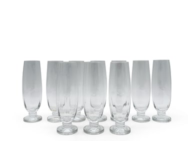 Ten Cartier Crystal Iced Tea Glasses
