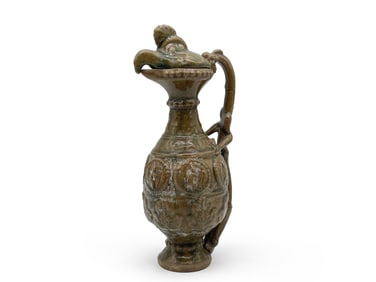 Chinese Glazed Earthenware Phoenix Head Ewer