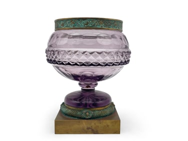 Amethyst Glass Ormulu-Mounted Vase