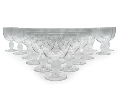 23 Lalique Langeias Wine Glasses