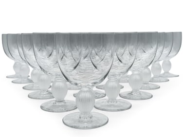 21 Lalique Langeais Water Glasses