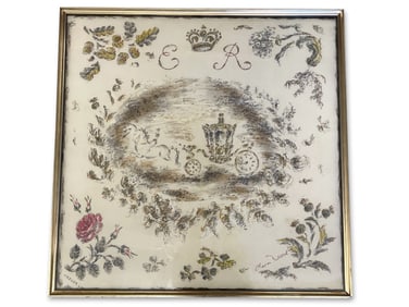 Oliver Messel Queen Elizabeth II Scarf