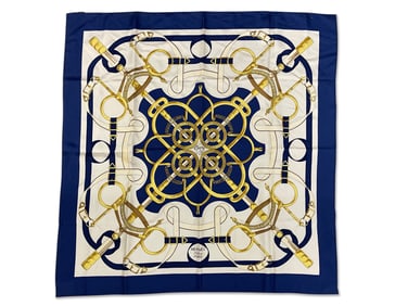 Hermès Paris Eperon D'Or Silk Scarf