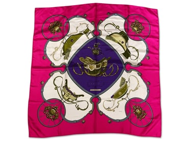Hermès Paris Springs Silk Scarf