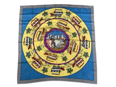 Hermès Omnibus et Dames Silk Scarf