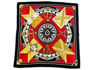 Hermès Paris Sextants Silk Scarf