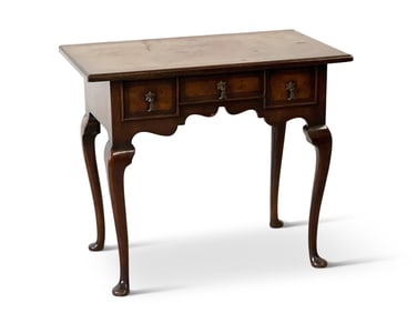 Queen Anne-style Walnut Veneer Lowboy