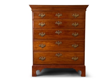 Chippendale Mixed-Wood Semi-Tall Chest