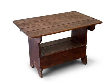 New England Pine Hutch Table