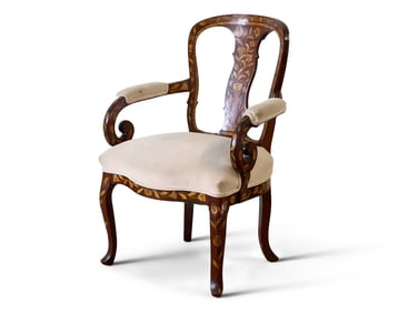 Marquetry Inlaid Armchair