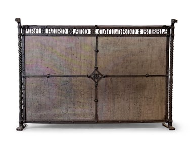 Arts and Crafts Wrought Iron Fireplace Screen