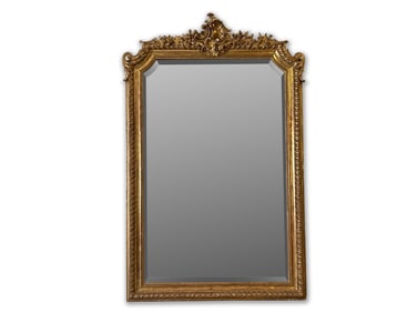 19th C. French Louis XVI-style Gilt Mirror