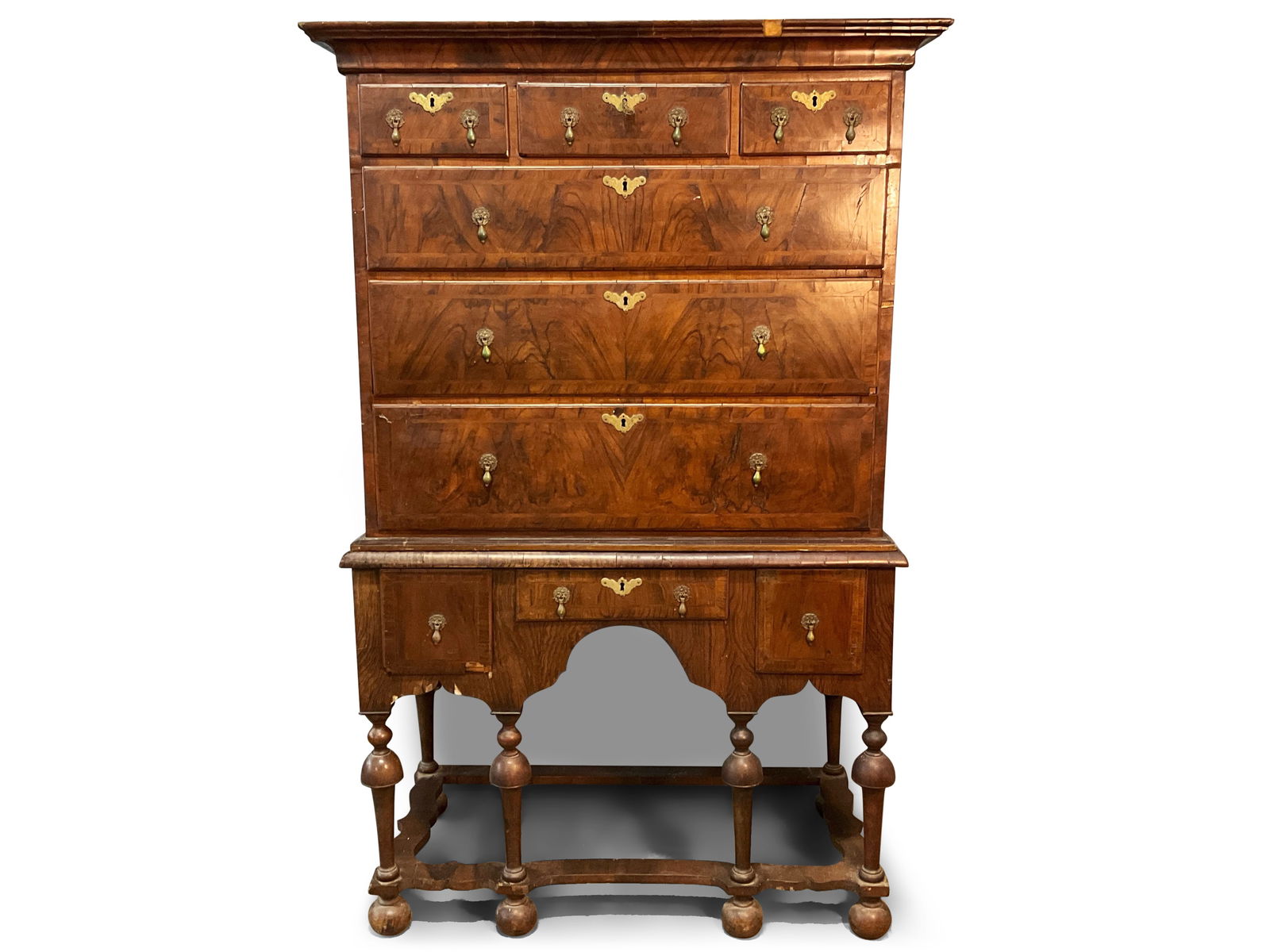 New England William & Mary Walnut Highboy (1 of 8)