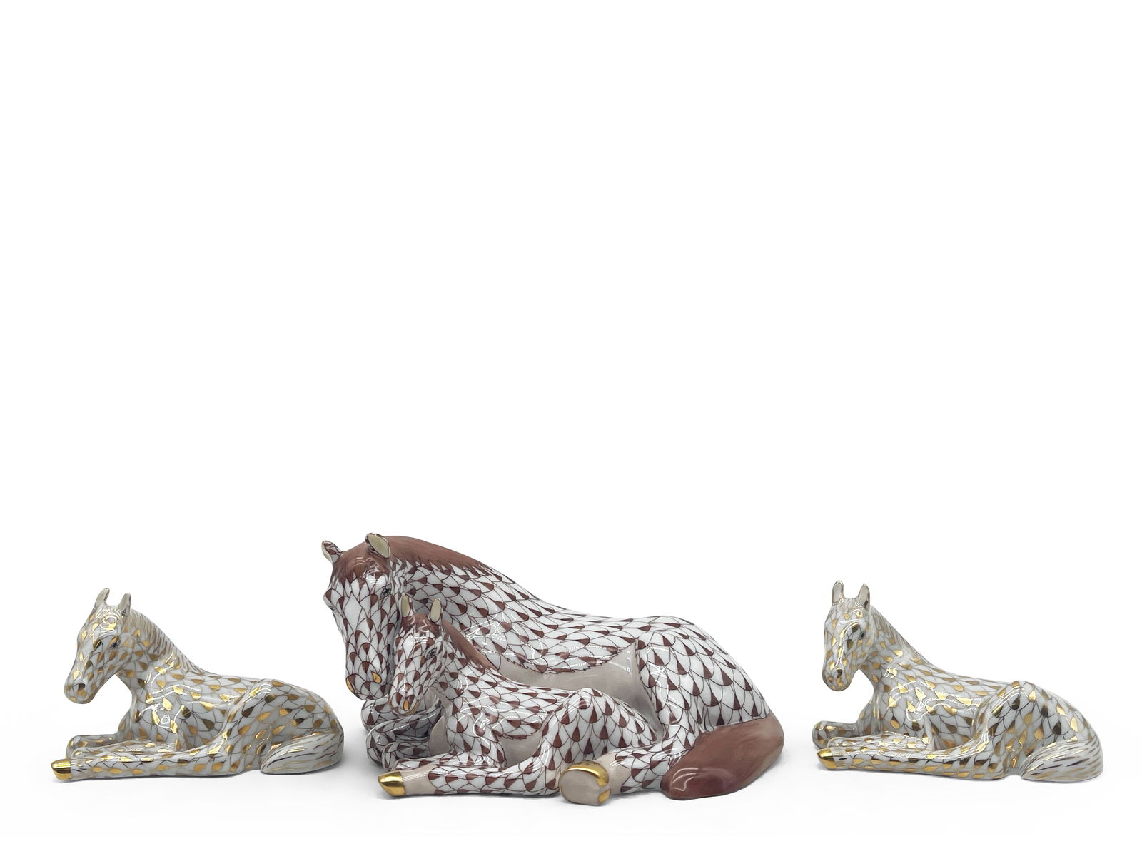 Three Herend Fishnet Horses (1 of 6)