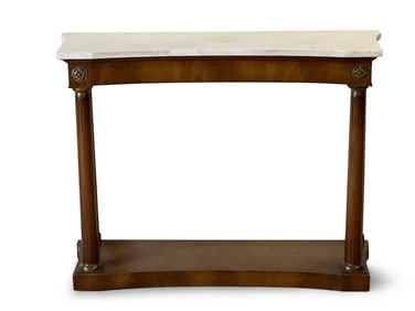Charak Empire-style Marble Top Console Table