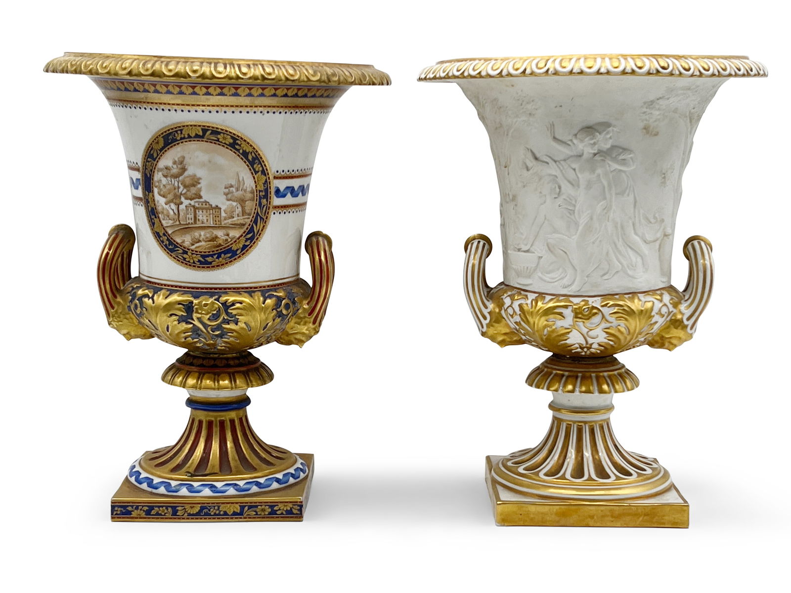 Two Ginori Porcelain Campana Vases (1 of 7)