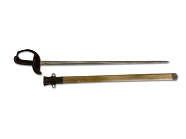 WWI U.S. Patton M1913 Cavalry Saber with Scabbard