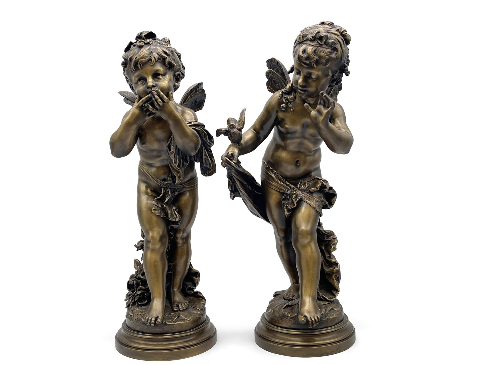 Two Bronze Angels After Auguste Moreau (1 of 11)