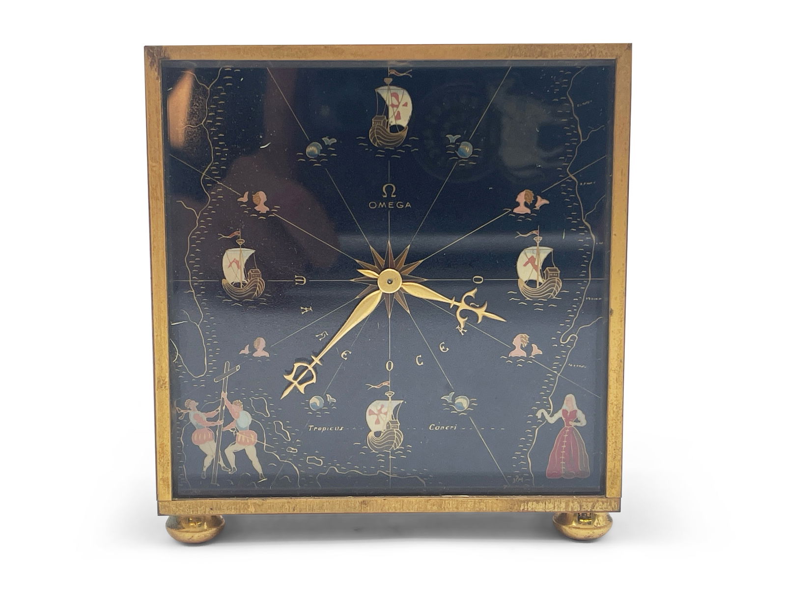 Omega Neptune Brass Table Clock (1 of 6)