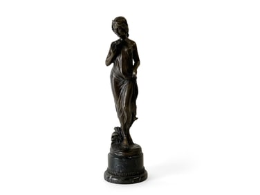 Art Nouveau-style Bronze Sculpture: Maiden