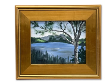 Gilt-Framed Acrylic: Landscape