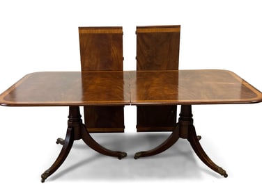 Regency-style Double-Pedestal Dining Table
